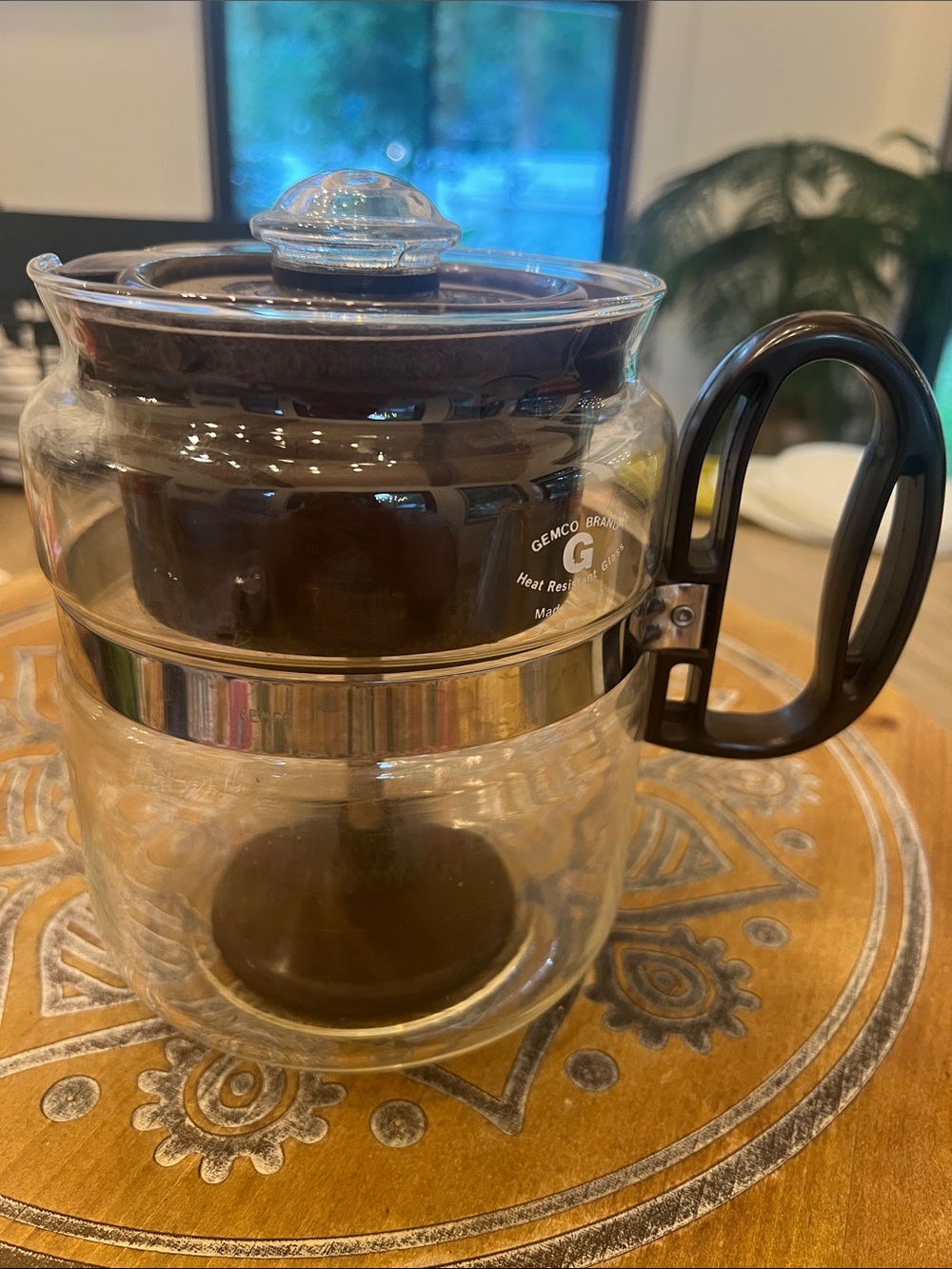 GEMCO MCM Stovetop Glass Coffee Percolator Heat Resistant. Great condition